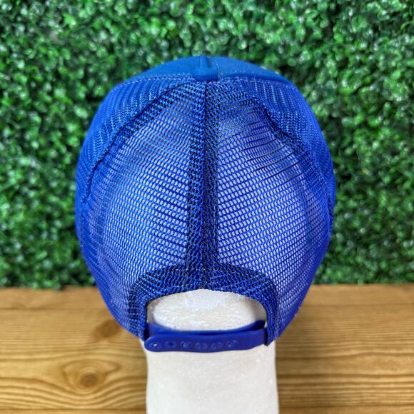 Vintage Adult Blue Reynolds Letter N 80s Hat Snapback Made in the USA Cap  L XL - Picture 3 of 7